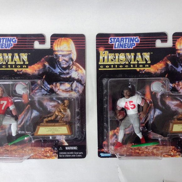 1997 Eddie George and Archie Griffin Ohio State Buckeyes Starting Lineup Heisman - Picture 1 of 3